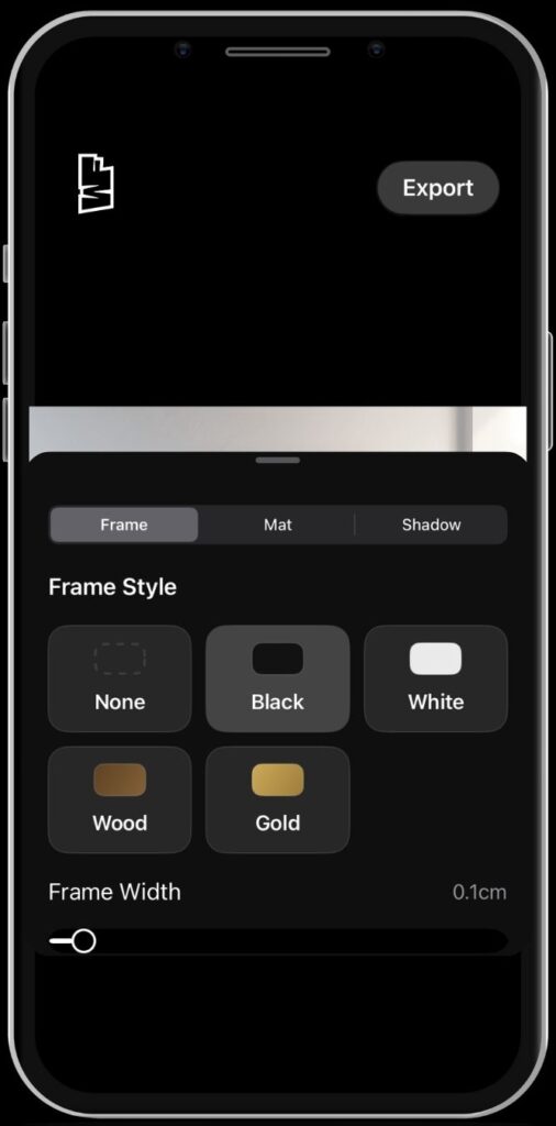 App loading screen for an artwork mockup generator, featuring digital artwork displayed in realistic device frames with in-app settings and UI previewed.